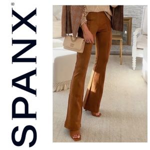 🆕SPANX Faux Suede Flare tummy control Pants Size X-Large
